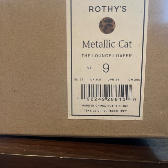 Rothy’s Metallic Cat Lounge Loafer 9 with Box - Picture 5 of 5
